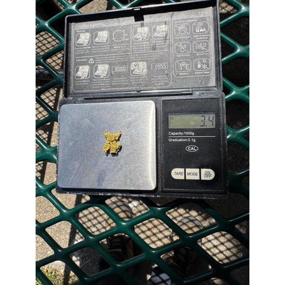 Gold Crystal Nugget Specimen - Grass Valley, California - 3.4 grams - Picture 10 of 10